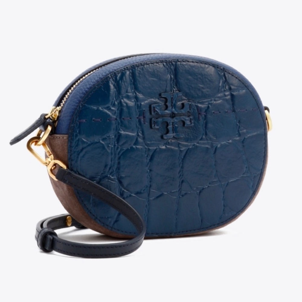 โ๏ธSOLD/Authentic Tory Burch Embossed leather/Crosb - Picture 1 of 8